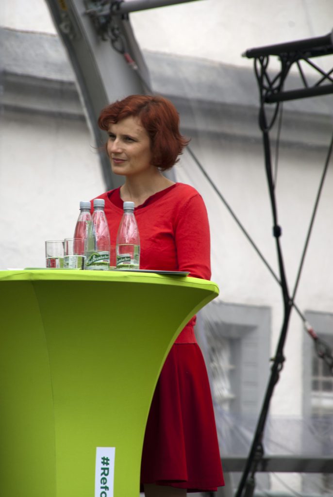 Der fünfte Promi-Talk auf der Bühne des Marktplatzes in Wittenberg