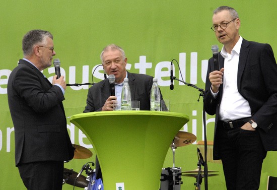Der dritte Promi-Talk auf der Bühne des Marktplatzes in Wittenberg Der dritte Promi-Talk auf der Bühne des Marktplatzes in Wittenberg